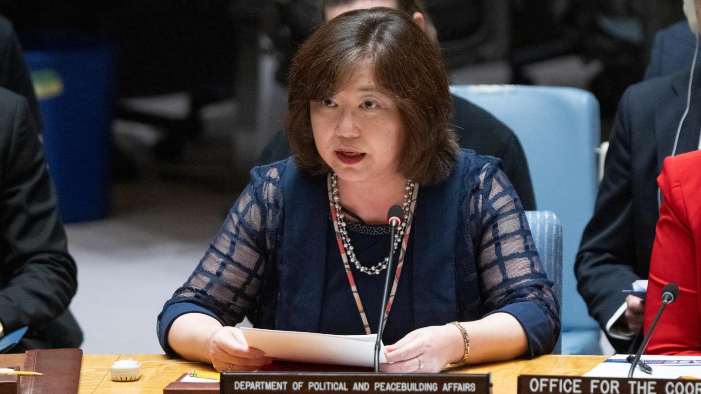 Director for Europe and Central Asia Division of the Departments of Political and Peacebuilding Affairs and Peace Operations briefs the Security Council.