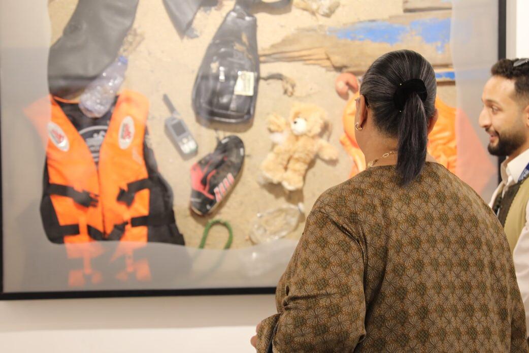 الممثلة الخاصة للأمين العام السيدة هانا تيتيه  تتجول في أروقة المعرض