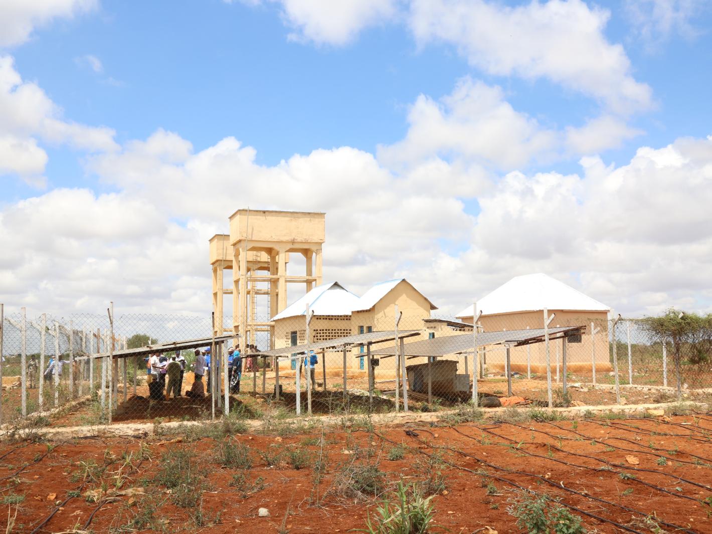Photo of a water infrastructure at the Saameynta Pilot Irrigation project in Barwaqo settlement in Baidoa